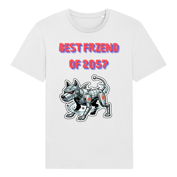 Koszulka Retrofuturyzm Robo-Dog 2057-White