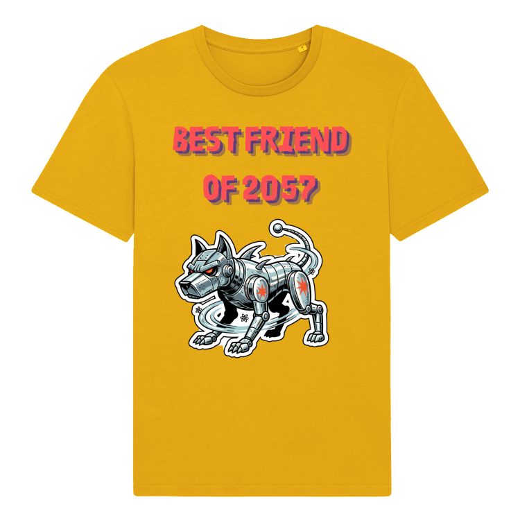 Koszulka Retrofuturyzm Robo-Dog 2057-Spectra Yellow