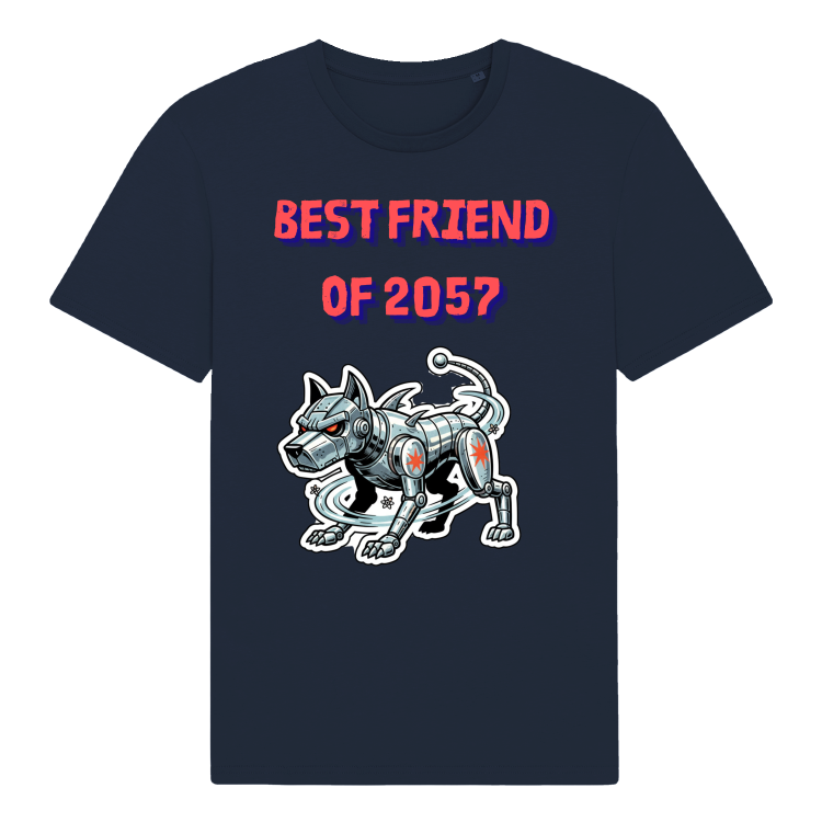 Koszulka Retrofuturyzm Robo-Dog 2057-French Navy