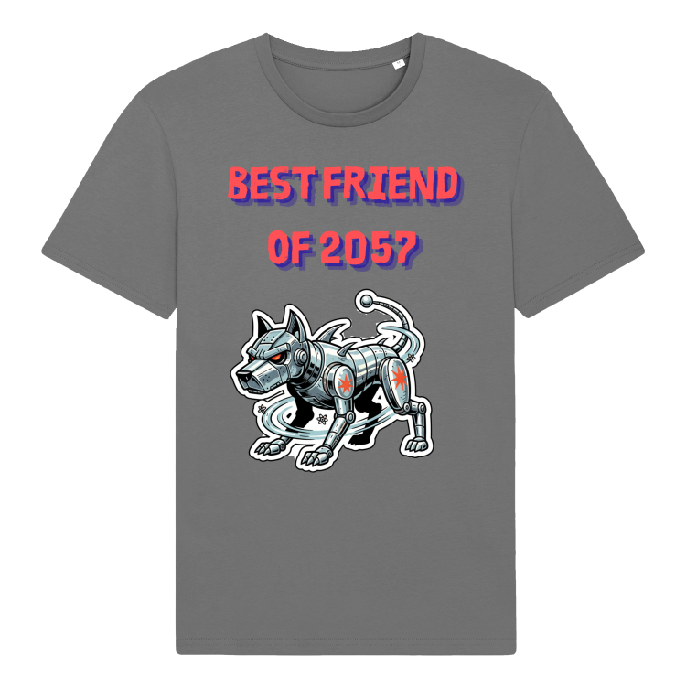 Koszulka Retrofuturyzm Robo-Dog 2057-Mid Heather Grey
