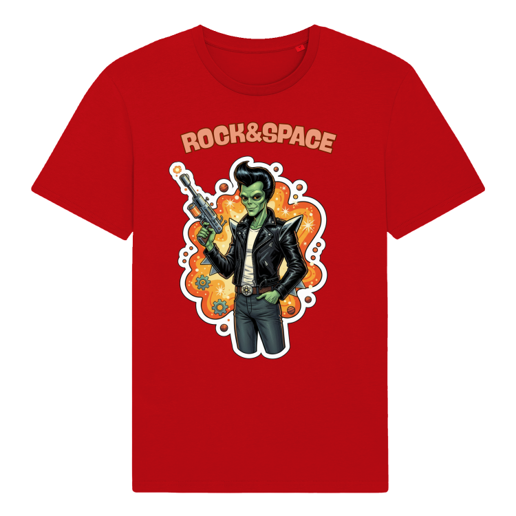 Koszulka Atompunkowa Rock&amp;Space Rockabilly Alien-Red