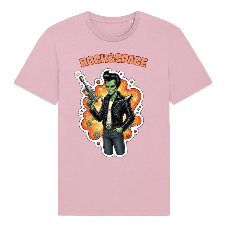 Koszulka Atompunkowa Rock&amp;Space Rockabilly Alien-Cotton Pink