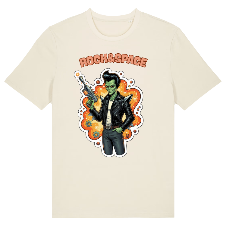 Koszulka Atompunkowa Rock&amp;Space Rockabilly Alien-Natural Raw