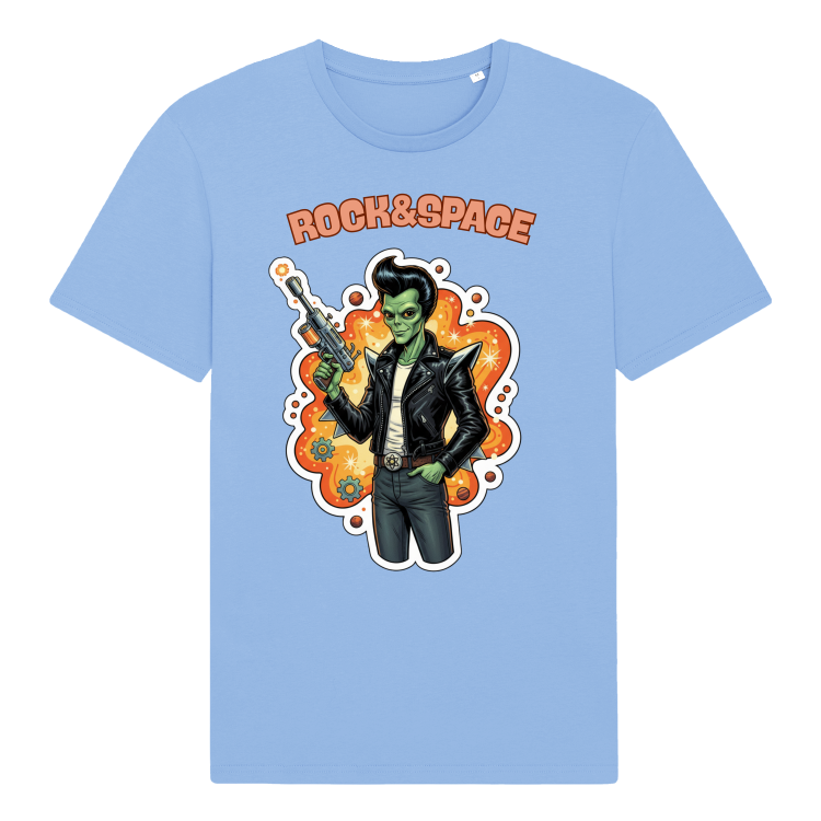 Koszulka Atompunkowa Rock&amp;Space Rockabilly Alien-Blue Soul
