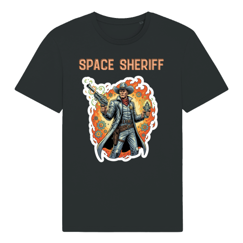 Koszulka Atompunk Space Sheriff -Black