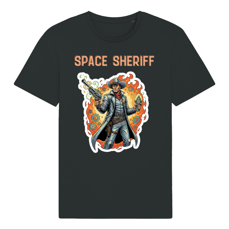 Koszulka Atompunk Space Sheriff -Black