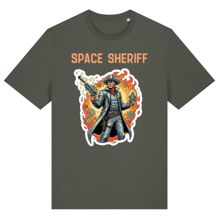 Koszulka Atompunk Space Sheriff -Khaki