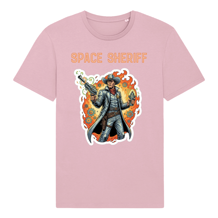 Koszulka Atompunk Space Sheriff -Cotton Pink