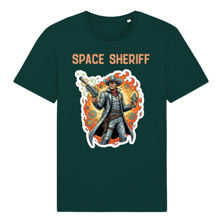 Koszulka Atompunk Space Sheriff -Glazed Green