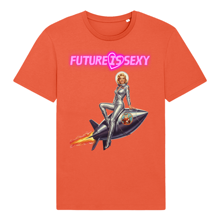 Koszulka Atompukowa Future is Sexy - Pin Up Rocket girl-Fiesta