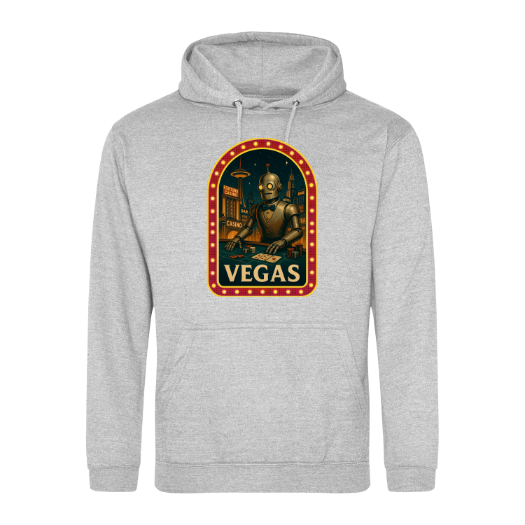 Retrofuturystyczna Bluza Vegas 2057-Heather Grey