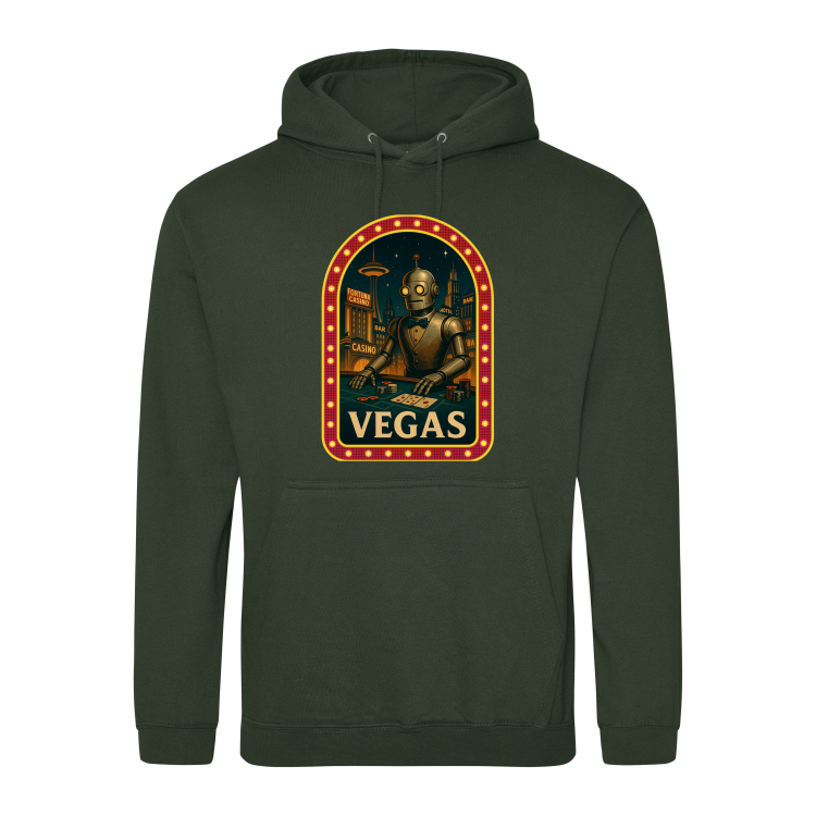 Retrofuturystyczna Bluza Vegas 2057-Forest Green