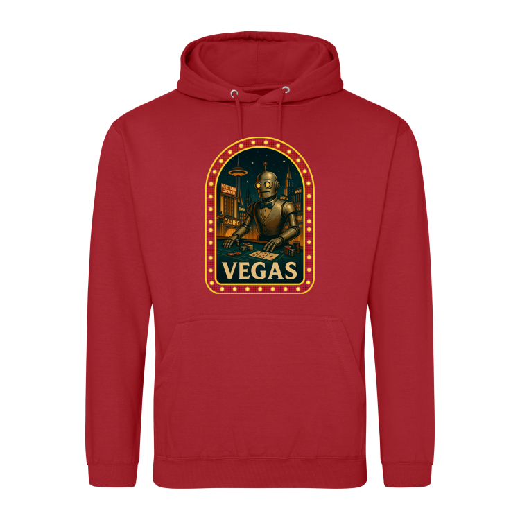 Retrofuturystyczna Bluza Vegas 2057-Fire Red