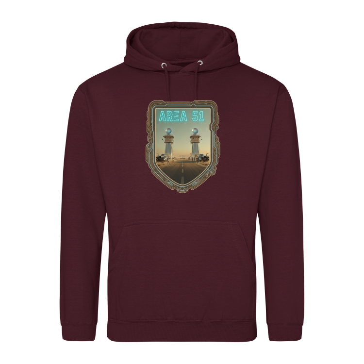 Atompunkowa Bluza Area 51-Burgundy