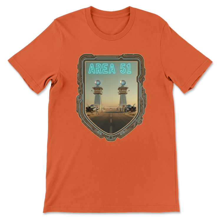 T-shirt Retrofuturyzm Atompunk AREA 51(USA) Heather Orange