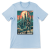 T-shirt Atompunk Retro-Future The Metropolis of Tomorrow-(USA) Baby Blue