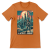 T-shirt Atompunk Retro-Future The Metropolis of Tomorrow-(USA) Burnt Orange