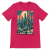 T-shirt Atompunk Retro-Future The Metropolis of Tomorrow-(USA) Fuchsia