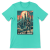 T-shirt Atompunk Retro-Future The Metropolis of Tomorrow-(USA) Heather Sea Green
