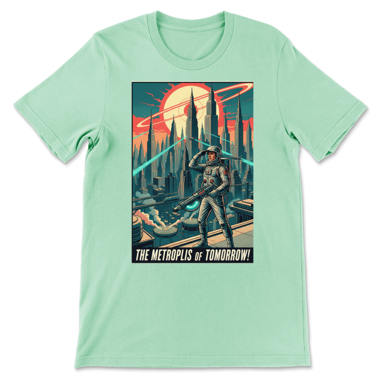 T-shirt Atompunk Retro-Future The Metropolis of Tomorrow-(USA) Mint