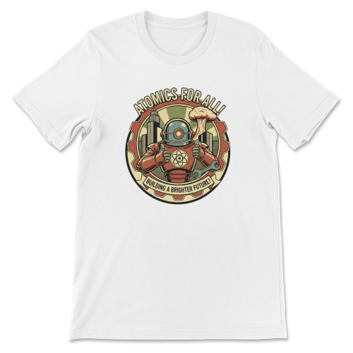 T-shirt Atompunk Retro-Future The Metropolis of Tomorrow-White