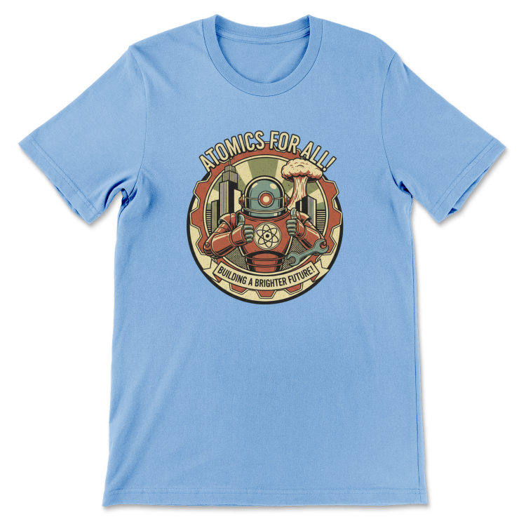 T-shirt Atompunk Retro-Future The Metropolis of Tomorrow-(USA) Carolina Blue
