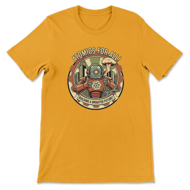 T-shirt Atompunk Retro-Future The Metropolis of Tomorrow-(USA) Gold