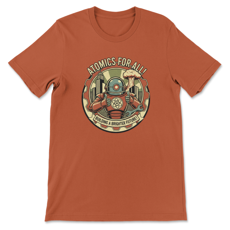 T-shirt Atompunk Retro-Future The Metropolis of Tomorrow-(USA) Heather Autumn