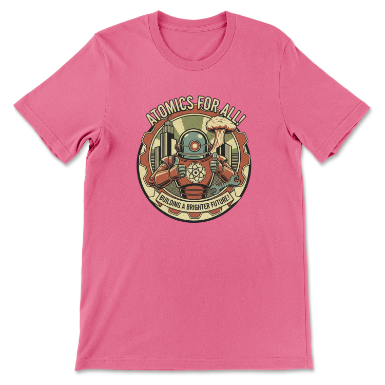 T-shirt Atompunk Retro-Future The Metropolis of Tomorrow-(USA)	Heather Charity Pink