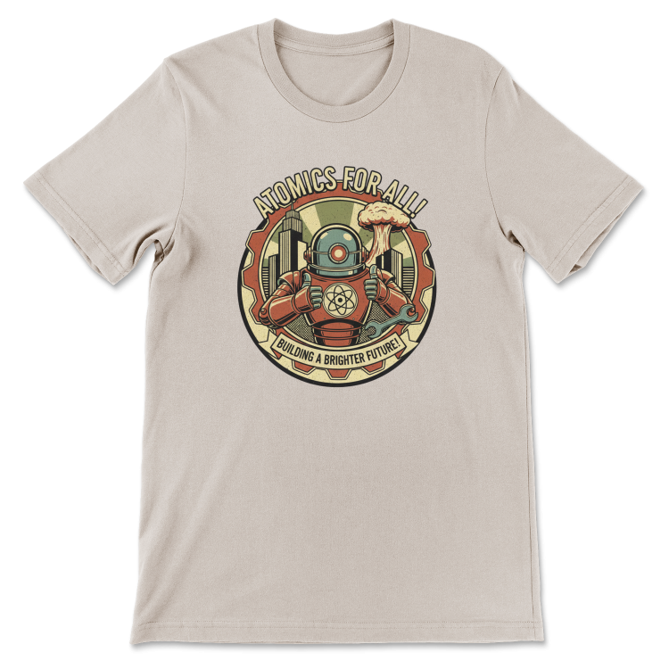 T-shirt Atompunk Retro-Future The Metropolis of Tomorrow-(USA) Heather Dust