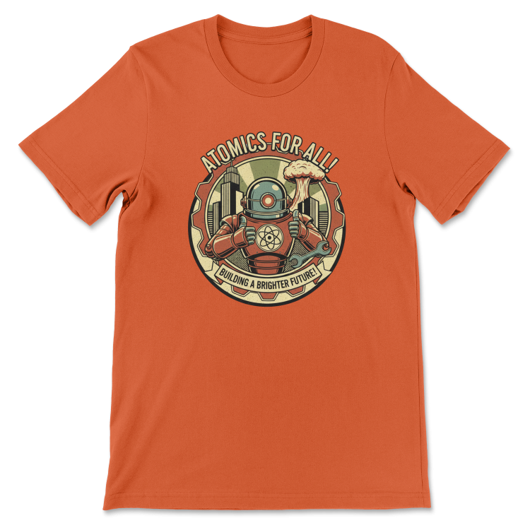 T-shirt Atompunk Retro-Future The Metropolis of Tomorrow-(USA) Heather Orange