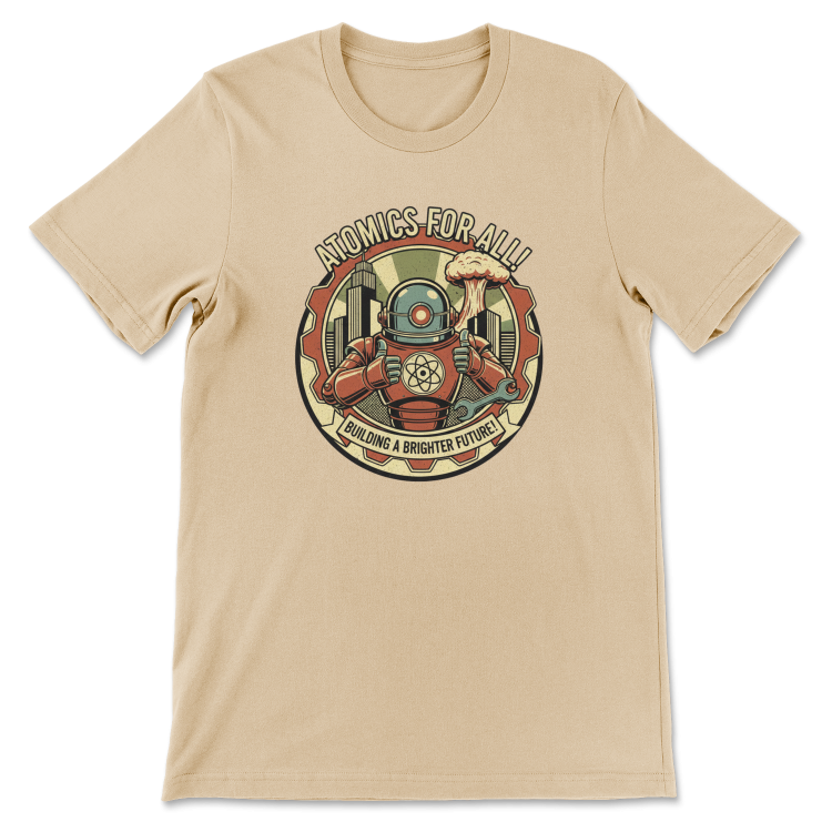 T-shirt Atompunk Retro-Future The Metropolis of Tomorrow-(USA) Soft Cream