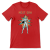 Retrofuturystyczna Koszulka Atompunk Pulp Icon - Next Era Pin Up Astro-Girl -(USA) Canvas Red