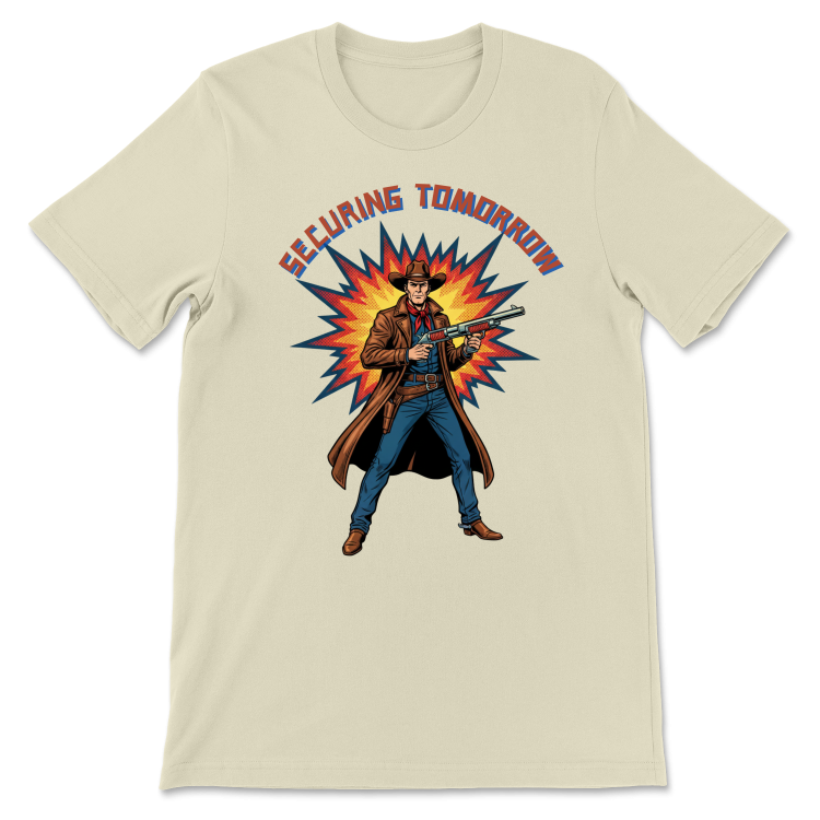 Retrofuturystyczna Koszulka Atompunk Pulp Icon - Space Cowboy (USA) Natural