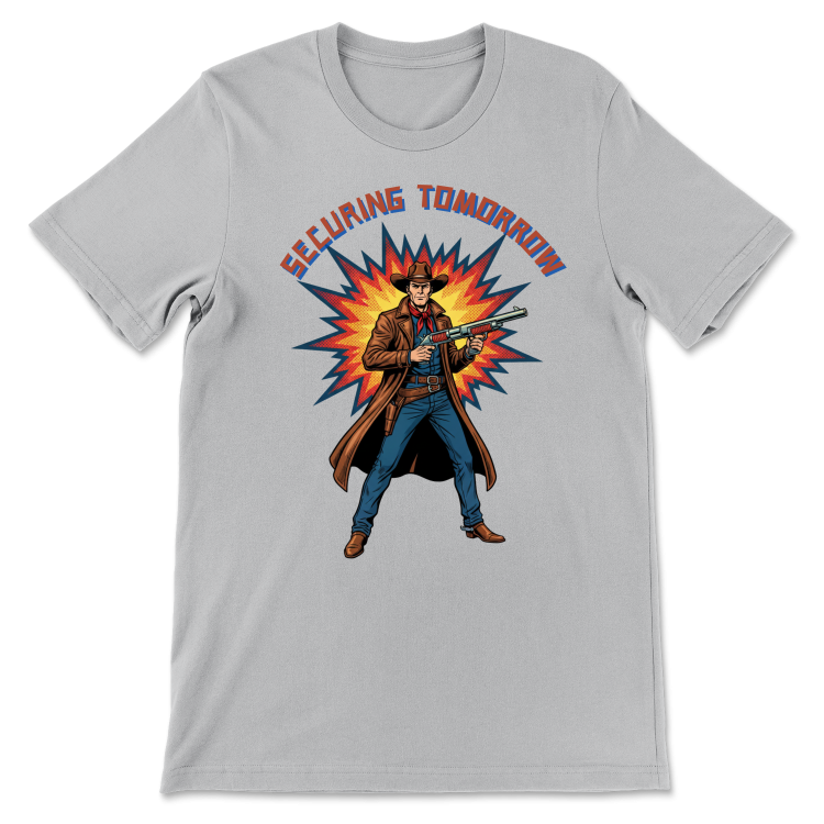Retrofuturystyczna Koszulka Atompunk Pulp Icon - Space Cowboy (USA) Athletic Heather
