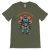 Retrofuturystyczna Koszulka Atompunk Pulp Icon - Robo-Worker -(USA) Military Green