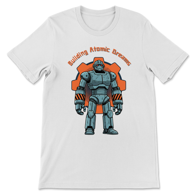 Retrofuturystyczna Koszulka Atompunk Pulp Icon - Robo-Worker -(USA) Ash