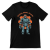 Retrofuturystyczna Koszulka Atompunk Pulp Icon - Robo-Worker -(USA) Black Heather