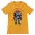 Retrofuturystyczna Koszulka Atompunk Pulp Icon - Robo-Worker -(USA) Gold