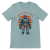 Retrofuturystyczna Koszulka Atompunk Pulp Icon - Robo-Worker (USA) Heather Blue Lagoon