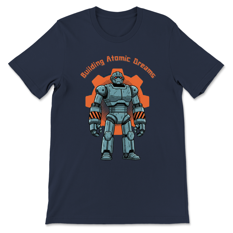 Retrofuturystyczna Koszulka Atompunk Pulp Icon - Robo-Worker (USA) Heather Midnight Navy