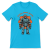 Retrofuturystyczna Koszulka Atompunk Pulp Icon - Robo-Worker (USA) Neon Blue