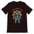 Retrofuturystyczna Koszulka Atompunk Pulp Icon - Robo-Worker (USA) Oxblood Black