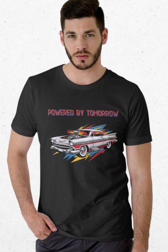 Retrofuturystyczna Koszulka Atompunk Pulp Icon - Fusion Car