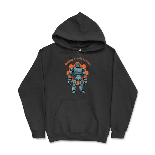 Retrofuturystyczna Bluza Atompunk Pulp Icon - Robo-Worker-Black