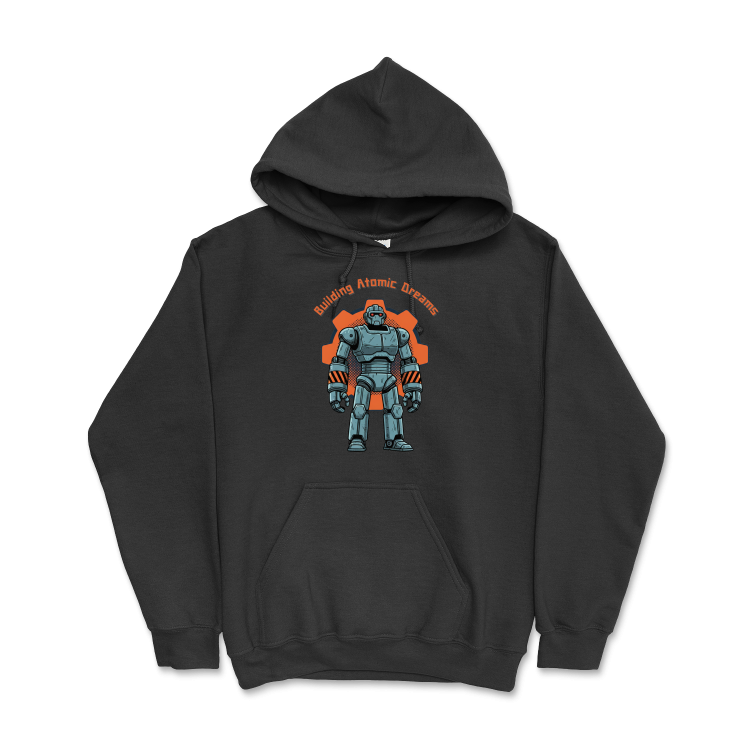 Retrofuturystyczna Bluza Atompunk Pulp Icon - Robo-Worker-Black