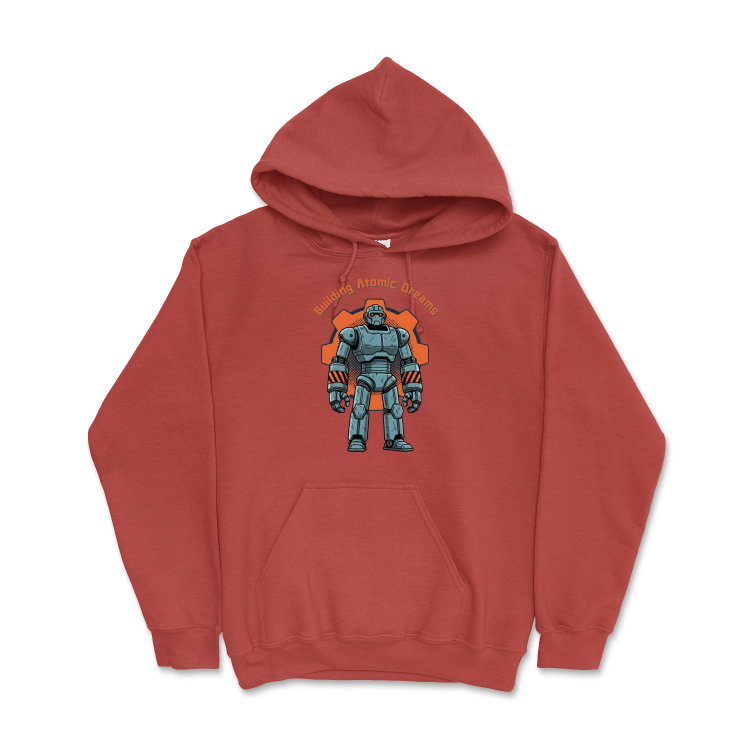 Retrofuturystyczna Bluza Atompunk Pulp Icon - Robo-Worker-Red