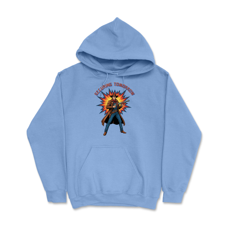 Retrofuturystyczna Bluza Atompunk Pulp Icon - Space Cowboy -Carolina Blue