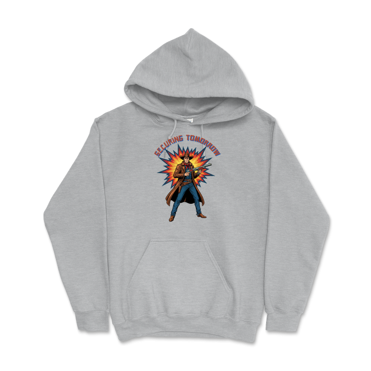 Retrofuturystyczna Bluza Atompunk Pulp Icon - Space Cowboy -Sport Grey