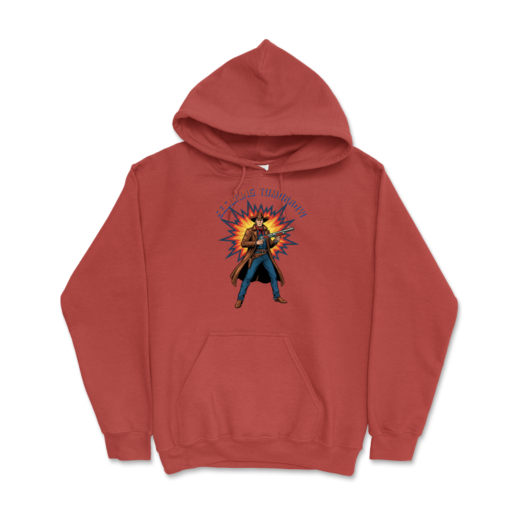 Retrofuturystyczna Bluza Atompunk Pulp Icon - Space Cowboy -Red